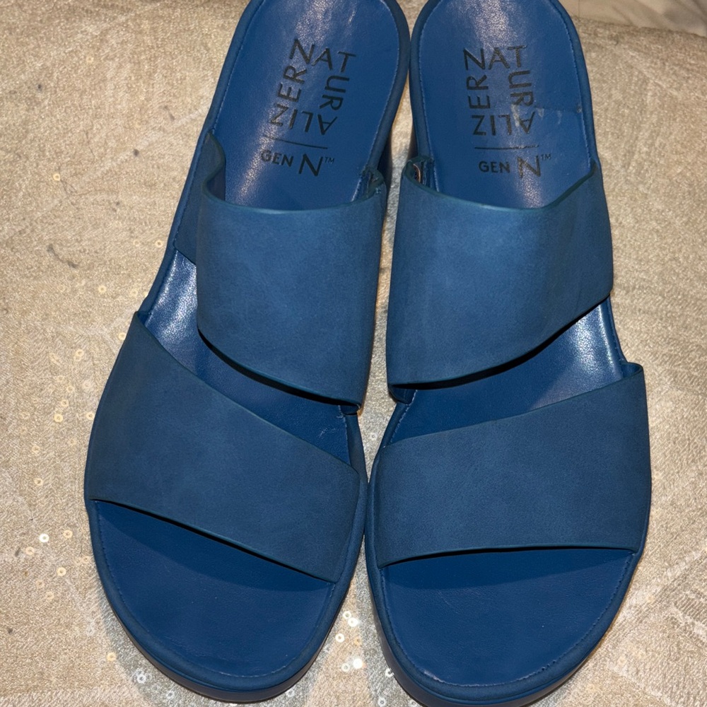 Naturalizer Blue Women's Wedge Sandals 8.5